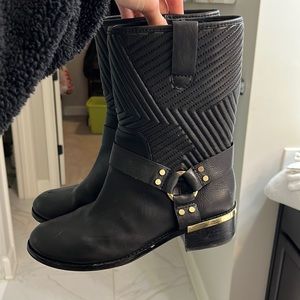 Vince Camuto black leather boots